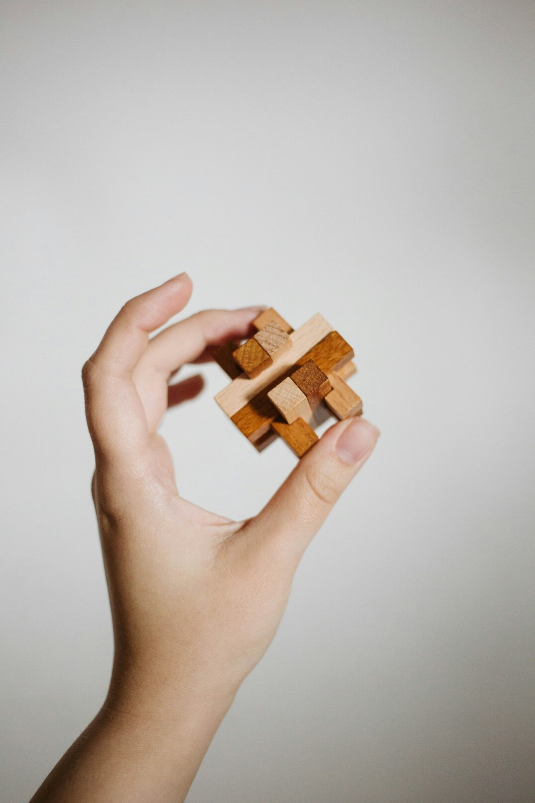 person solving puzzle